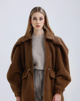 Noa Kaşmir Kaban- Kahverengi - Sümeyye Kaçmaz