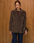 Allure Yün Blazer Ceket - Boz Kahve - Sümeyye Kaçmaz