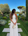 Serena Gathered Maxi Dress - White