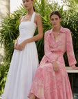 Nicole Poplin Dress - White