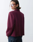 Monica Blazer Ceket -Bordo - Sümeyye Kaçmaz