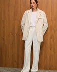 Allure Yün Blazer - Ceket Ekru - Sümeyye Kaçmaz