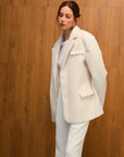 Allure Yün Blazer - Ceket Ekru - Sümeyye Kaçmaz