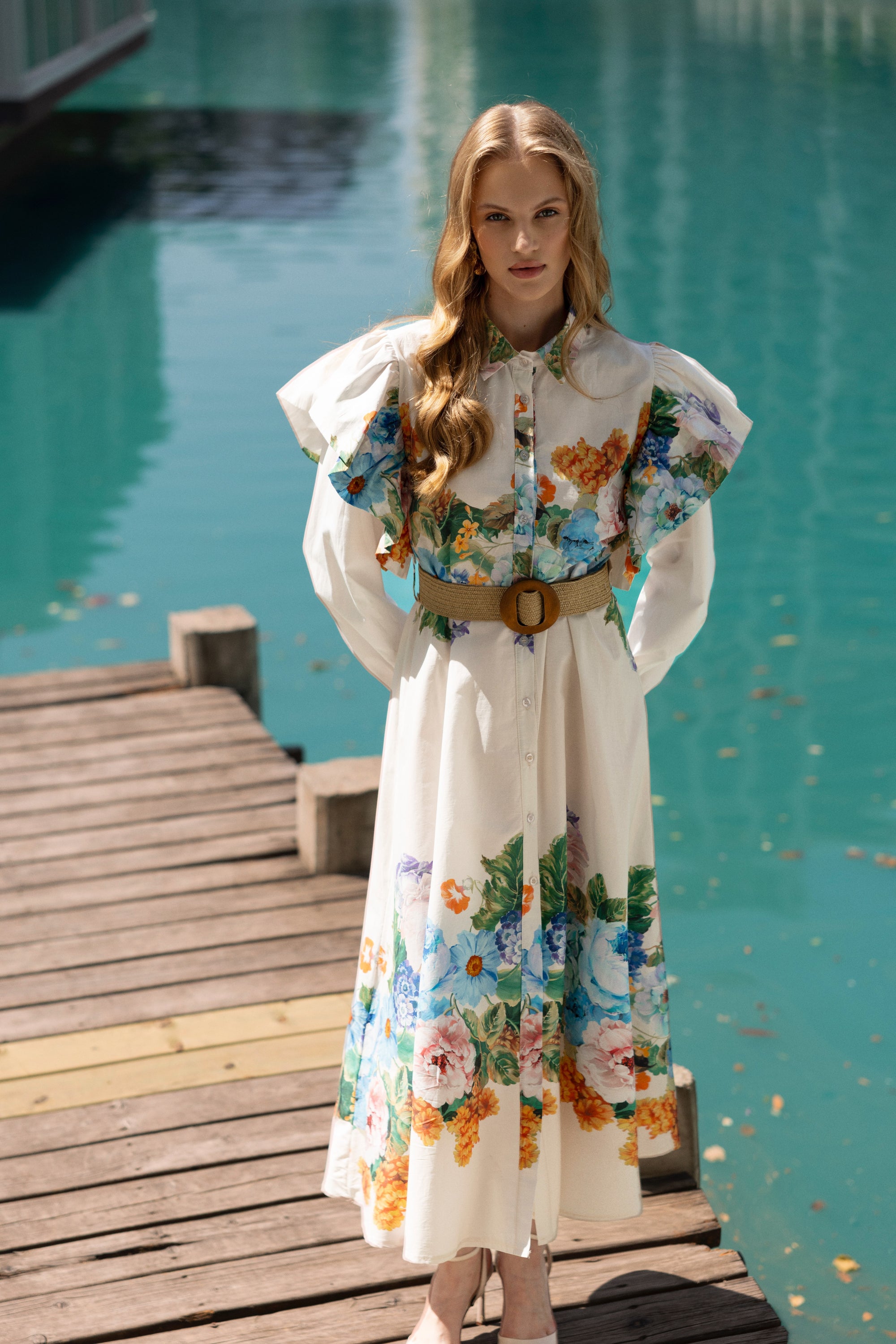 Camellia Poplin Elbise - Sümeyye Kaçmaz