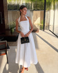 Nicole Poplin Dress - White