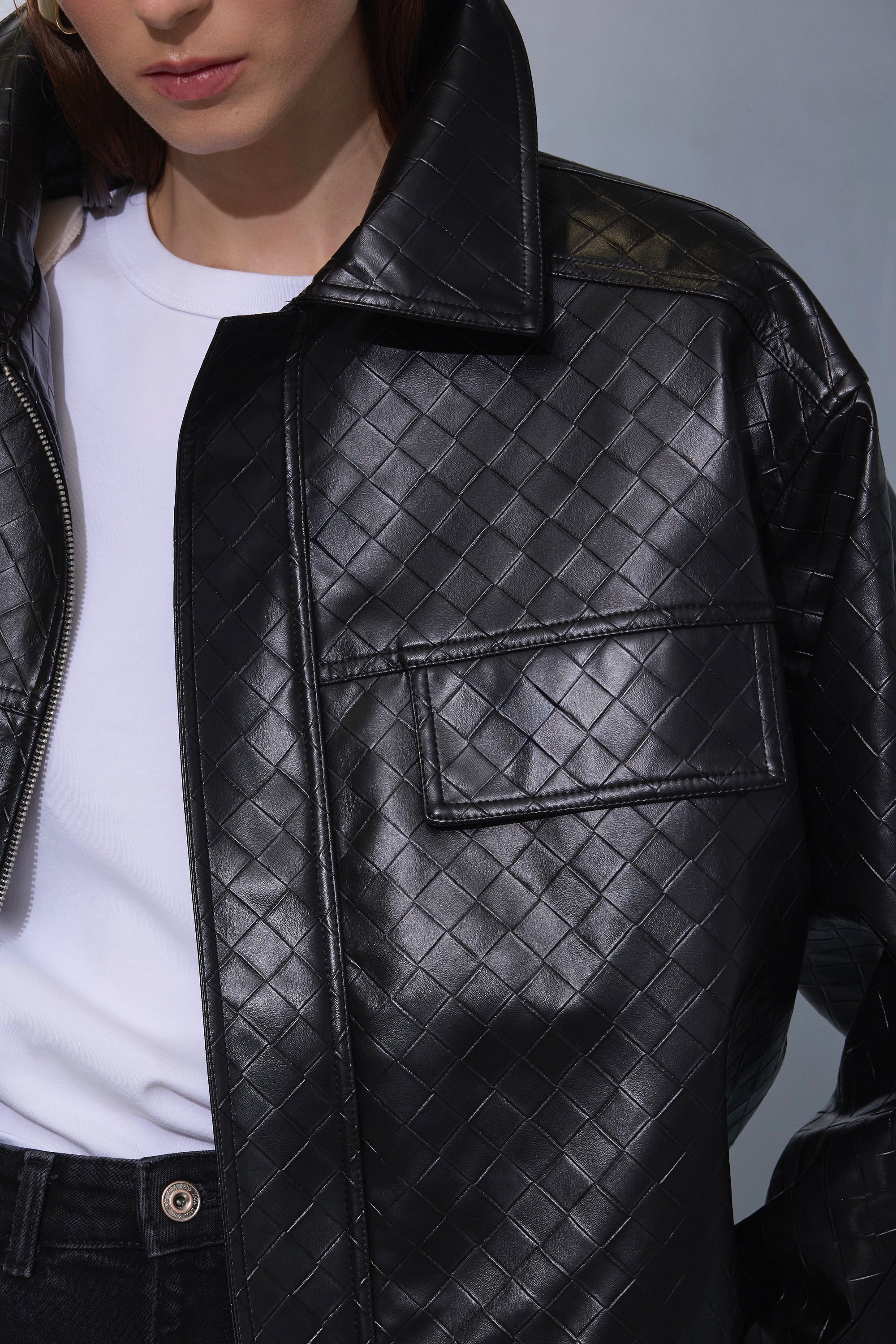 NOIR EASE LEATHER JACKET - BLACK