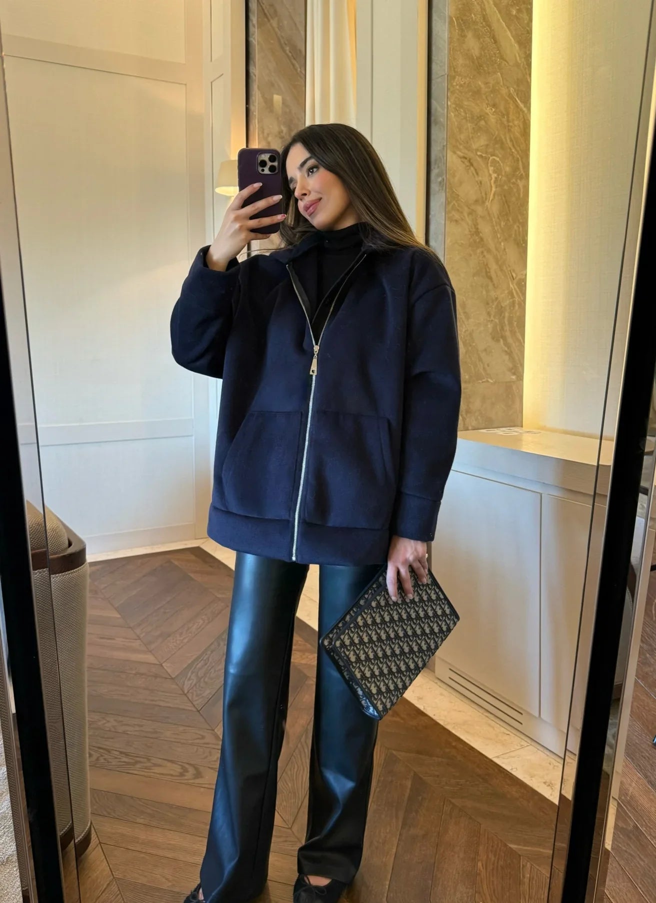 BELLE CASHMERE KABAN - LACİVERT