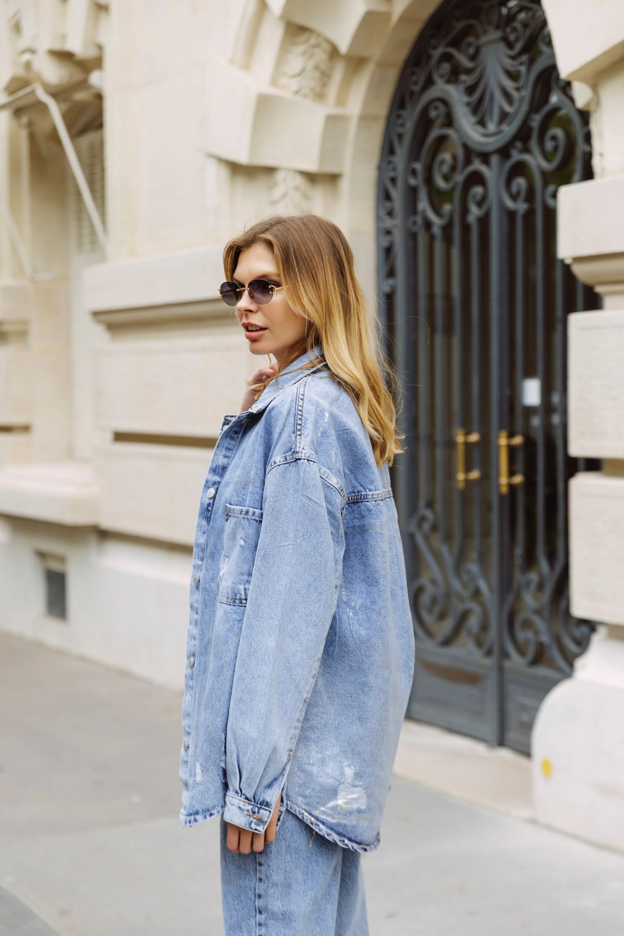 Glowy Denim Gömlek - Sümeyye Kaçmaz