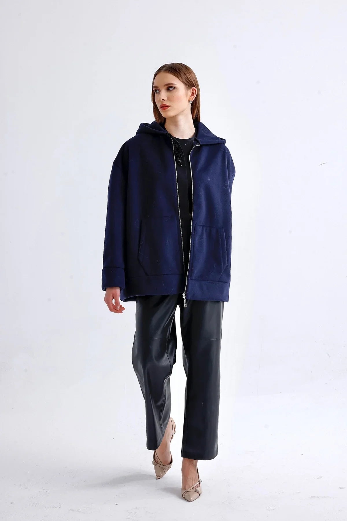 BELLE CASHMERE KABAN - LACİVERT