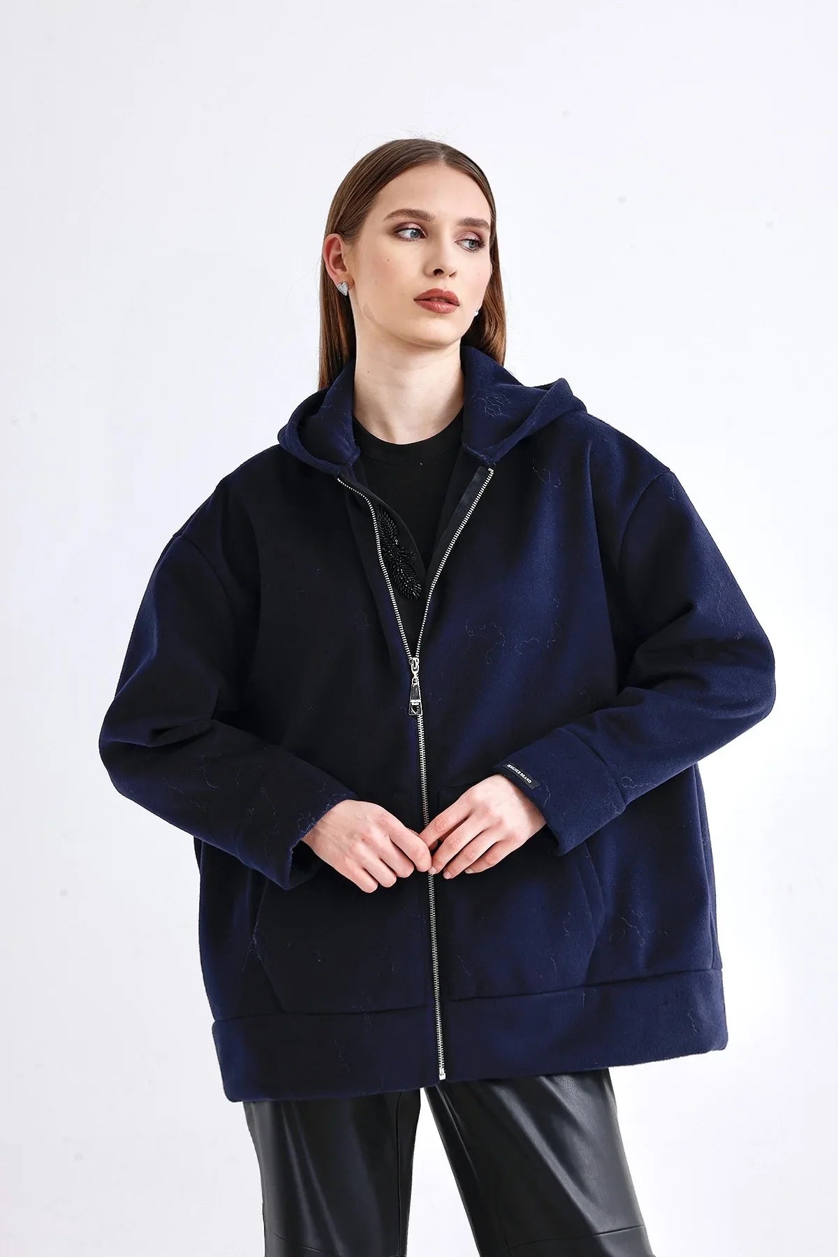BELLE CASHMERE KABAN - LACİVERT