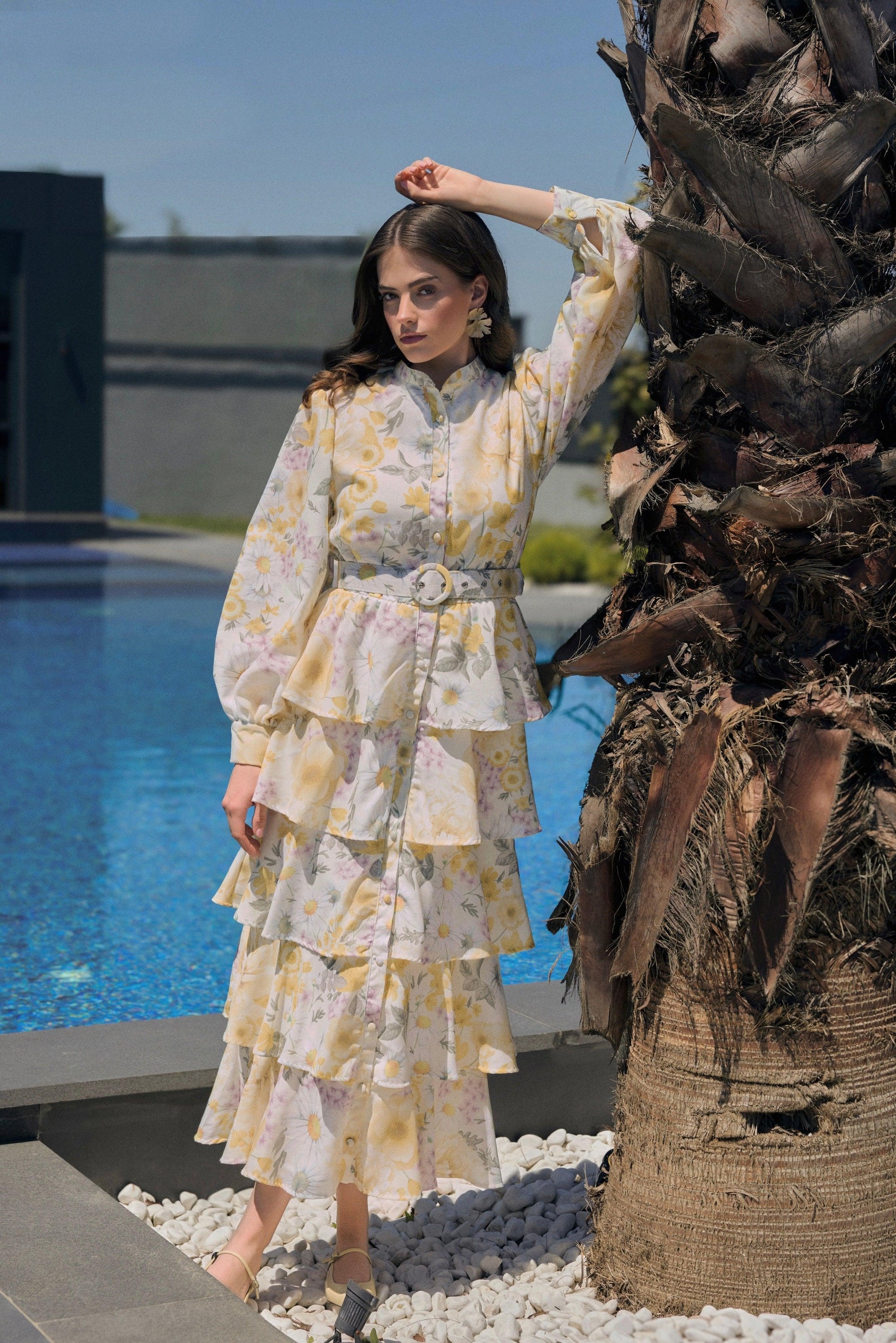 Floral Giselle Elbise - Sümeyye Kaçmaz