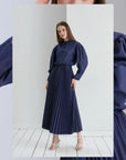 Luna Elbise - Lacivert (kemersizdir) - Sümeyye Kaçmaz