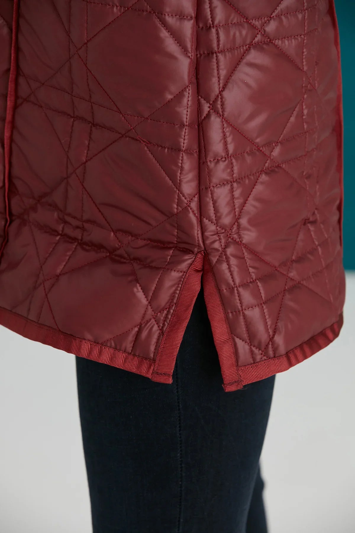 TRİKO YAKALI KAPİTONE SWEATSHIRT - BORDO