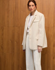 Allure Yün Blazer - Ceket Ekru - Sümeyye Kaçmaz