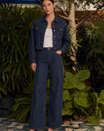 Sue Denim Parıltılı Ceket Pantolon Takım- Lacivert