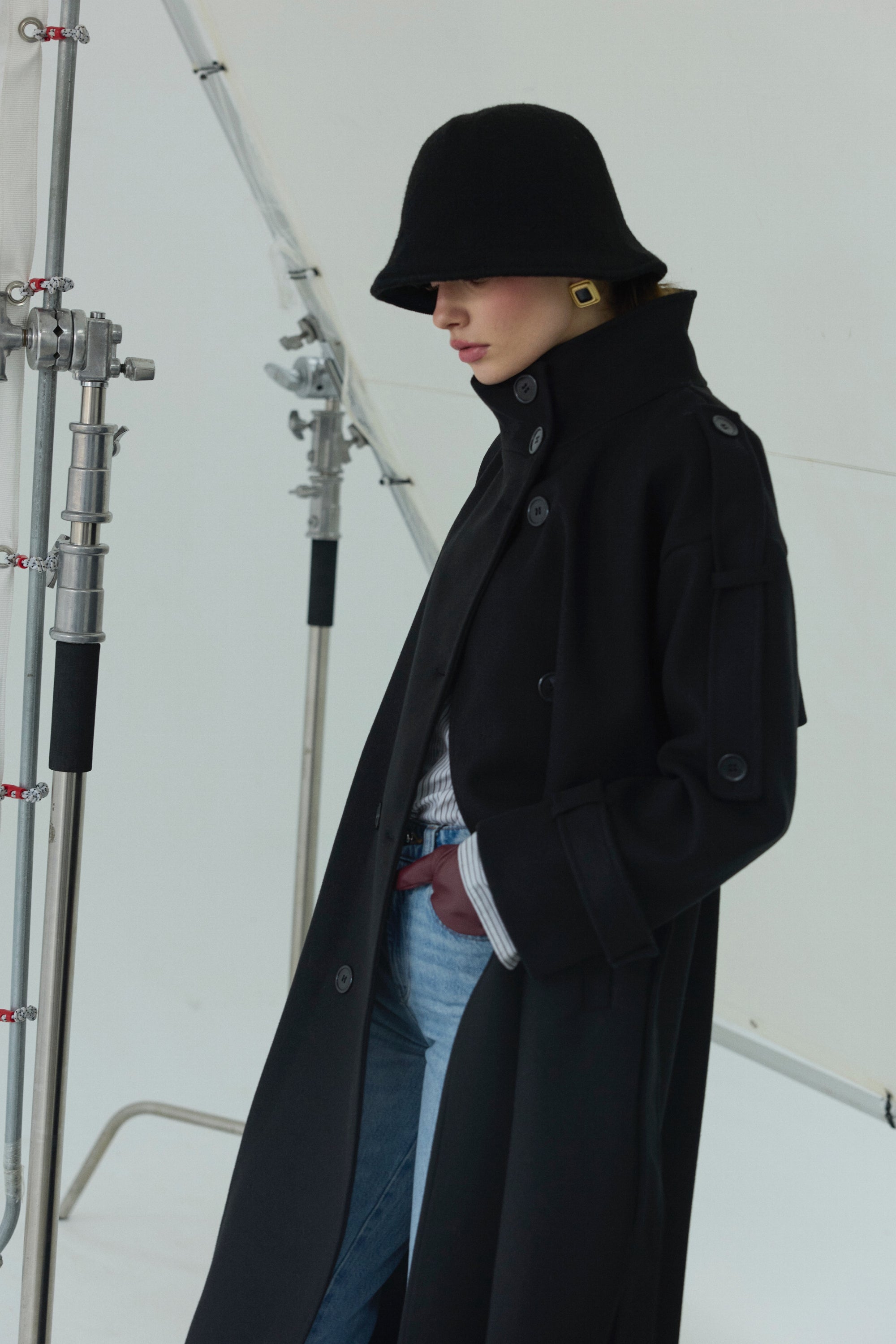 Claire Maksi Boy Kaban- Siyah