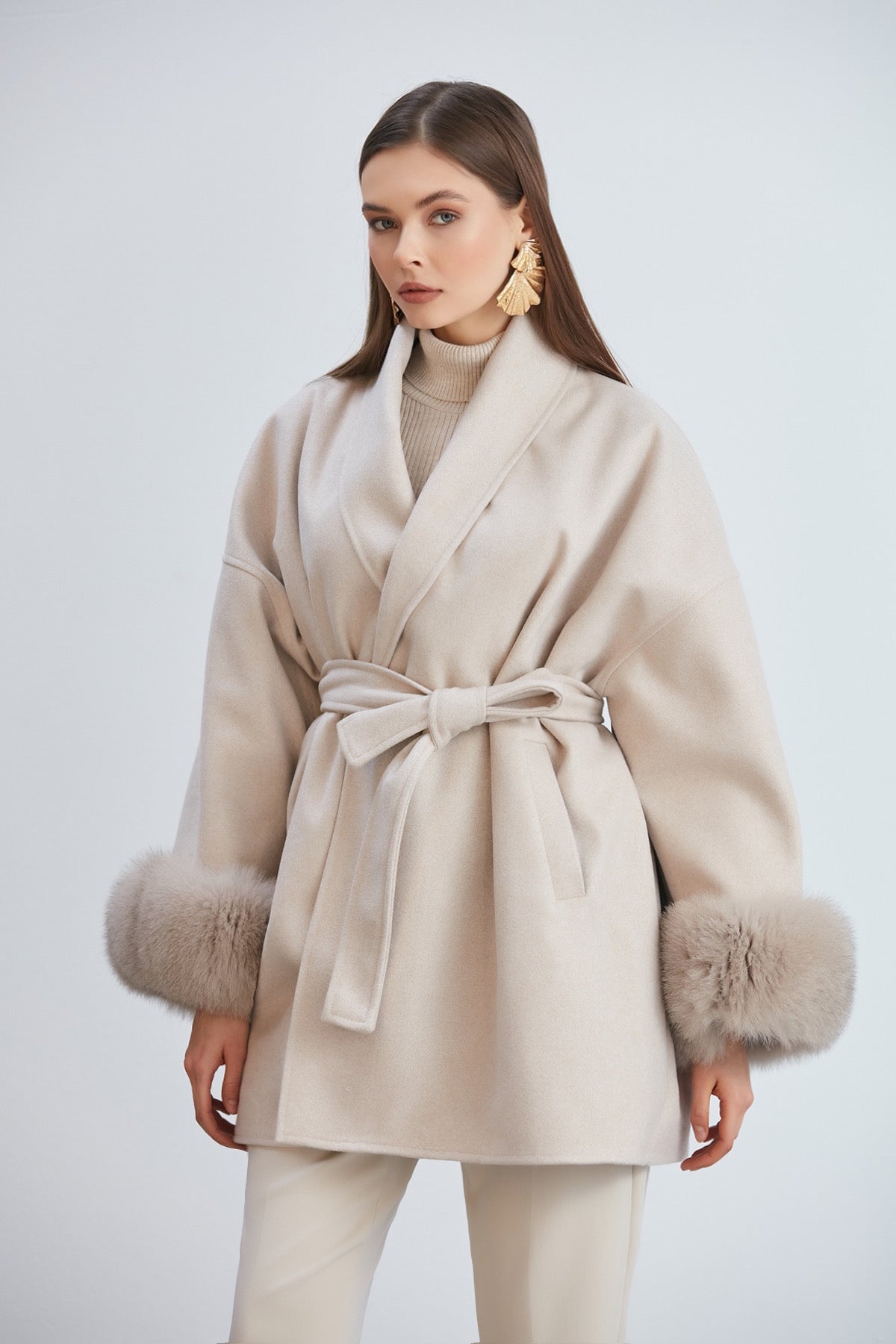 AMOR COAT - GRAY MELANGE