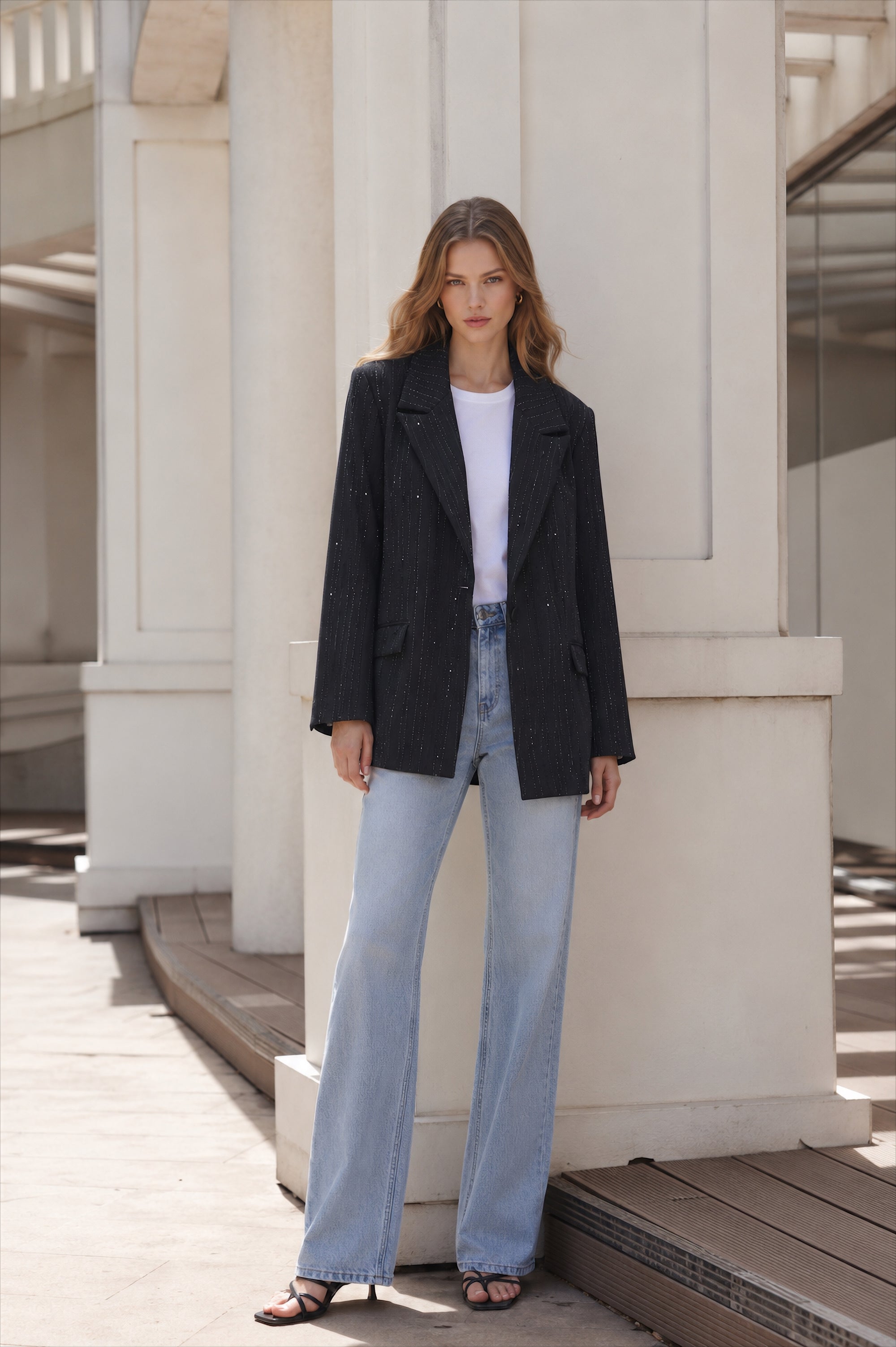 Taş Detaylı Blazer Ceket