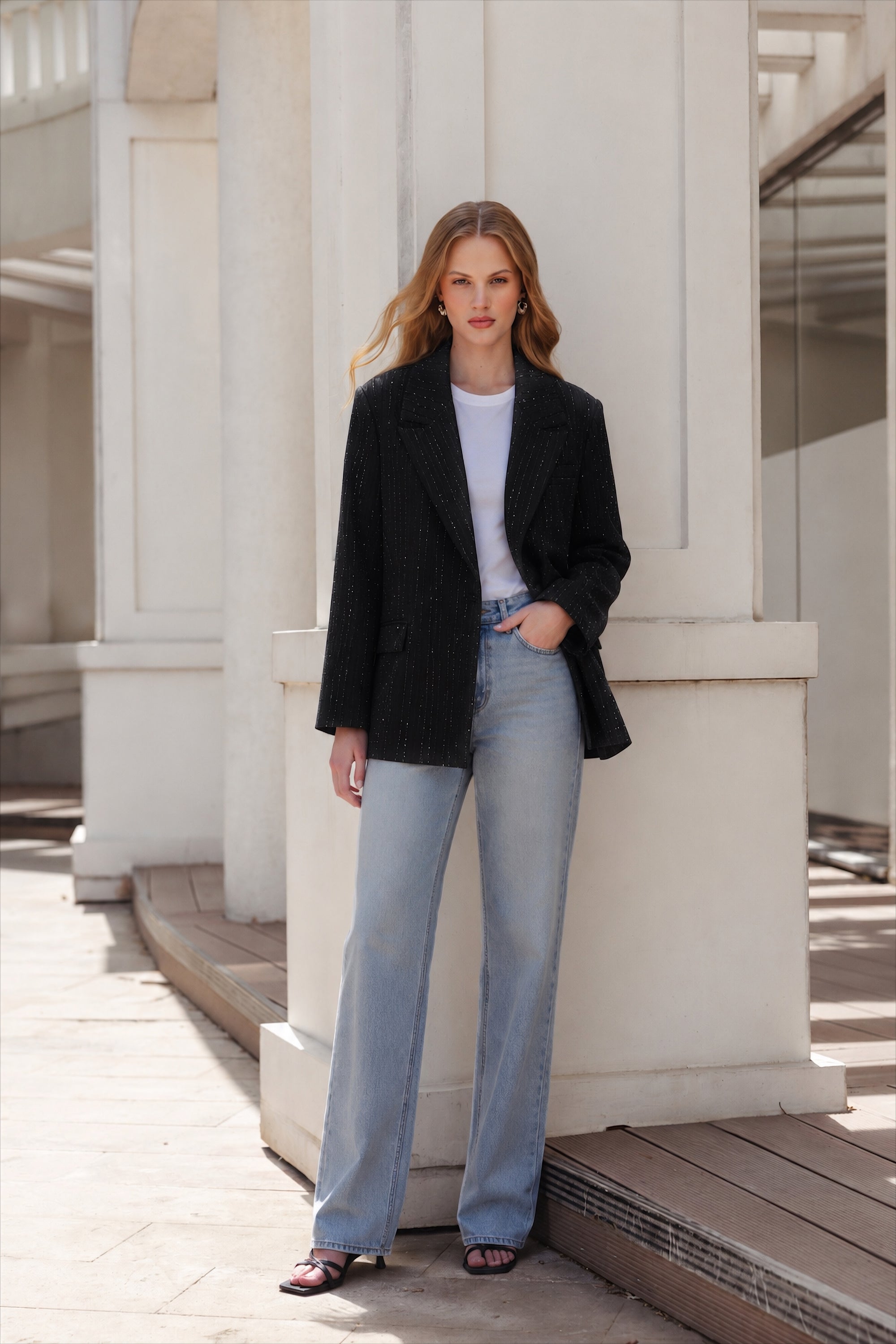 Taş Detaylı Blazer Ceket