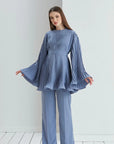 Lucy Piliseli Bluz takım - Mavi - Sümeyye Kaçmaz